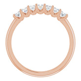 14K Rose 1/2 CTW Natural Diamond Anniversary Band